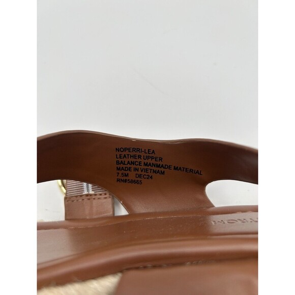 Nordstrom Brown Leather Strappy Sandals – Women’s Size 7.5M – Gold Buckle Detail - Picture 6 of 6